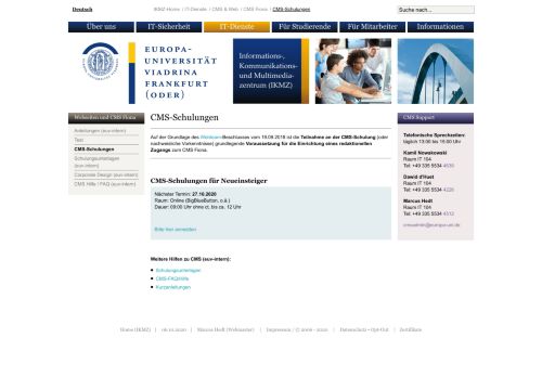 
                            3. CMS-Schulungen - Informations- Kommunikations- und ...