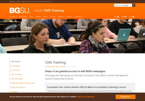 
                            9. CMS Training - Bowling Green State University