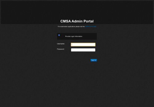 
                            7. CMSA Admin Portal