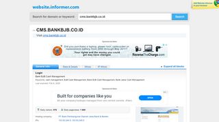 
                            6. cms.bankbjb.co.id at Website Informer. Login. Visit Cms Bankbjb.