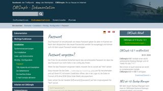 
                            3. CMSimple - Dokumentation - Passwort