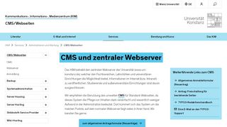 
                            4. CMS/Webseiten | Administrieren und Wartung ... - (KIM) Konstanz