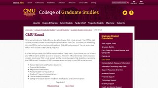 
                            4. CMU Email | Central Michigan University