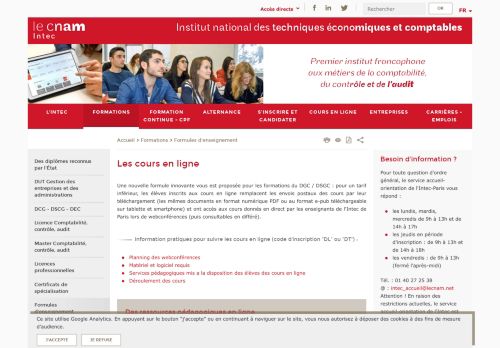 
                            1. Cnam - Intec - Les cours en ligne