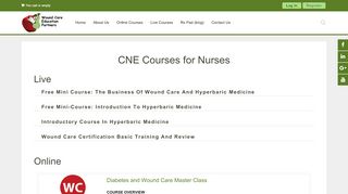 
                            10. CNE Courses for Nurses - Wound Care Education Partners