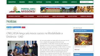 
                            10. CNEC/IESA lança seis novos cursos na Modalidade a Distância - EAD ...