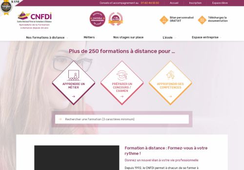 
                            7. CNFDI - Formation à distance, cours par correspondance