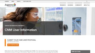 
                            10. CNM User Information | Argonne National Laboratory
