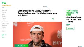 
                            12. CNN shuts down Casey Neistat's Beme, but some of its digital news ...