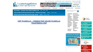 
                            6. CNT Planilla - Consultar Valor Planilla Telefónica CNT ...