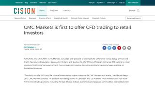 
                            7. CNW | CMC Markets is first to offer CFD trading to retail investors