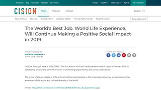 
                            13. CNW | The World's Best Job, World Life Experience, Will Continue ...