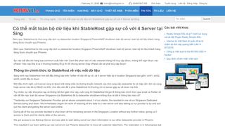 
                            10. Có thể mất toàn bộ dữ liệu khi StableHost gặp sự cố với 4 Server tại ...