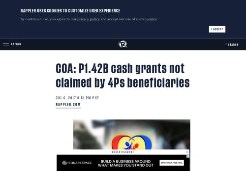
                            5. COA: P1.42B cash grants not claimed by 4Ps beneficiaries - Rappler