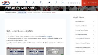 
                            4. Coach/Clinic Login - USA Hockey