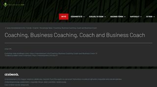 
                            10. Coaching, Business Coaching, Coach and ... - Menedzsment.info