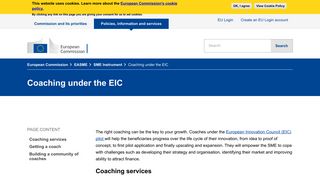 
                            4. Coaching under the SME Instrument - European Commission