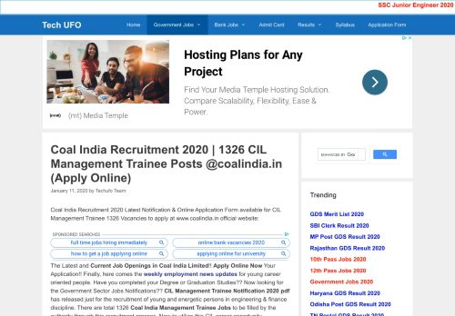 
                            12. Coal India Recruitment 2019 Apply Online | CIL Current Job Openings ...