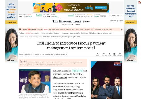 
                            6. Coal India to introduce labour payment management system portal ...