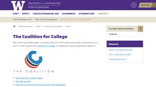 
                            7. Coalition | Office of Admissions - UW.edu - University of Washington