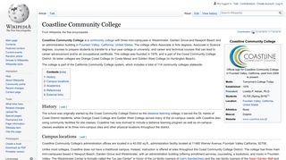 
                            5. Coastline Community College - Wikipedia