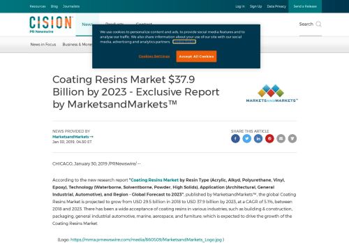 
                            2. Coating Resins Market $37.9 Billion by 2023 - Exclusive Report by ...