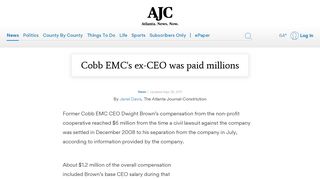 
                            9. Cobb EMC's ex-CEO was paid millions - AJC.com