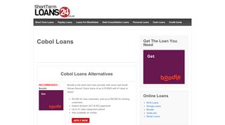 
                            5. Cobol Loans - Short Term Loans