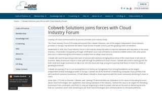 
                            8. Cobweb Solutions joins forces with Cloud Industry Forum | Cloud ...