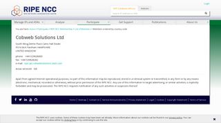 
                            9. Cobweb Solutions Ltd - RIPE NCC