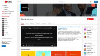 
                            4. Cobweb Solutions - YouTube