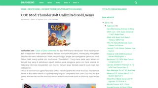 
                            4. COC Mod ThunderBolt Unlimited Gold,Gems - Dapo BLOG