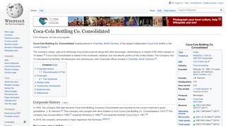 
                            6. Coca-Cola Bottling Co. Consolidated - Wikipedia