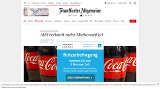
                            10. Coca-Cola und Nivea: Aldi verkauft mehr Markenartikel - FAZ