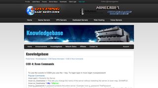 
                            10. COD 4: Rcon Commands - - Lowpinggameservers.com