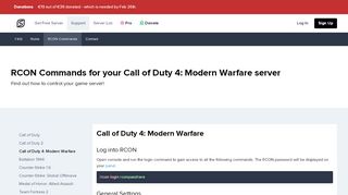 
                            5. CoD4 RCON Commands - Help Articles - FSHOST (Free Server Host)