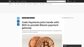 
                            12. Coda Payments joins hands with BitX to provide Bitcoin payment ... - e27