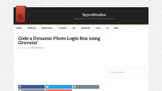 
                            11. Code a Dynamic Photo Login Box using Gravatar - SpyreStudios