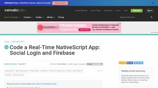 
                            6. Code a Real-Time NativeScript App: Social Login and Firebase