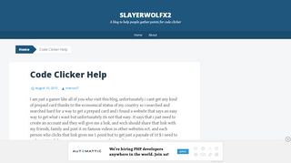 
                            13. Code Clicker Help | slayerwolfx2