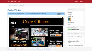 
                            7. Code Clicker - MVCode Clubs