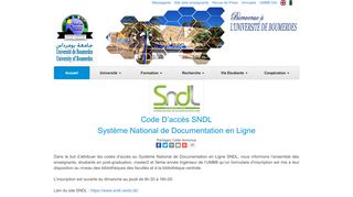 
                            10. Code D'accès SNDL - UMBB - Université de M'hamed Bougara ...