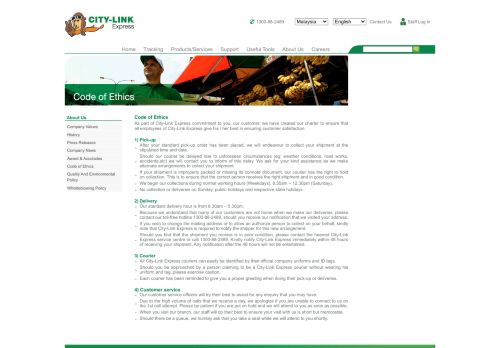 
                            6. Code of Ethics - City-Link Express | Malaysia