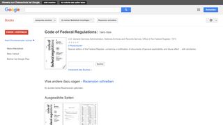 
                            6. Code of Federal Regulations: 1949-1984 - Google Books-Ergebnisseite