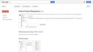 
                            10. Code of Federal Regulations: 2000- - Google बुक के परिणाम