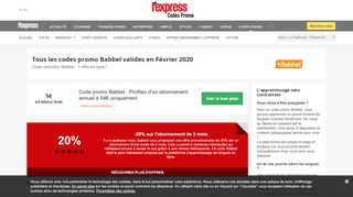 
                            8. Code promo Babbel → 5€ | Février 2019 | L'Express