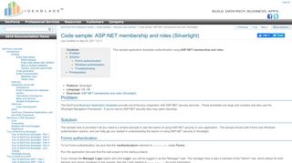 
                            13. Code sample: ASP.NET membership and roles (Silverlight ...