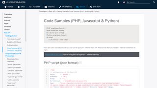 
                            10. Code Samples (PHP, Javascript & Python) | REST API | AT Internet ...