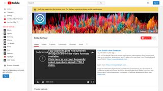 
                            5. Code School - YouTube
