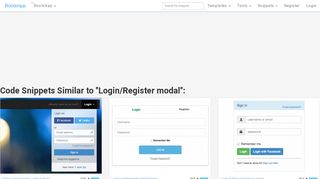 
                            8. Code Snippets similar to Login/Register modal | Bootsnipp.com